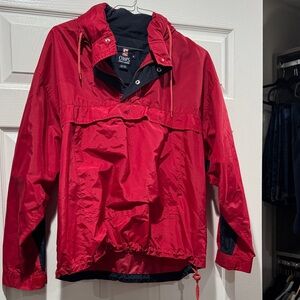 Chaps Ralph Lauren Red Windbreaker Jacket
